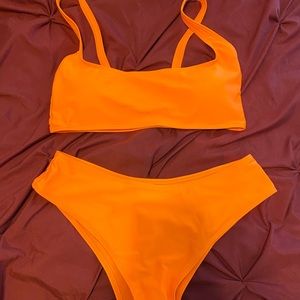 Neon orange bikini